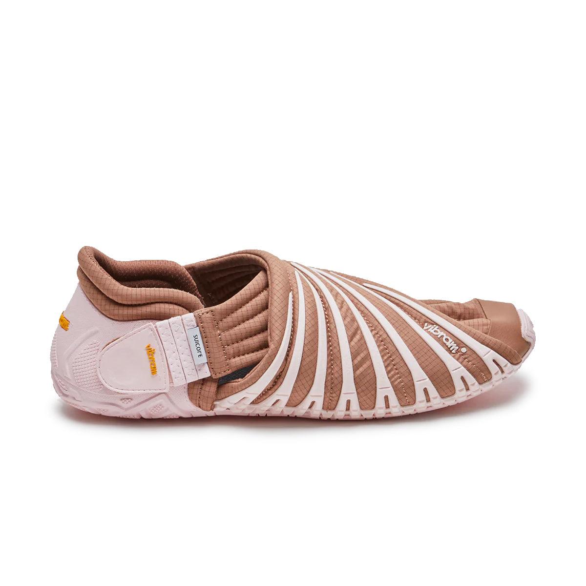 Vibram FUROSHIKI Futon Low Shoes - Lightweight & Flexible Barefoot Sneakers for Men & Women - Brown Pink Color - Perfect for Running, Hiking & Outdoor Activities