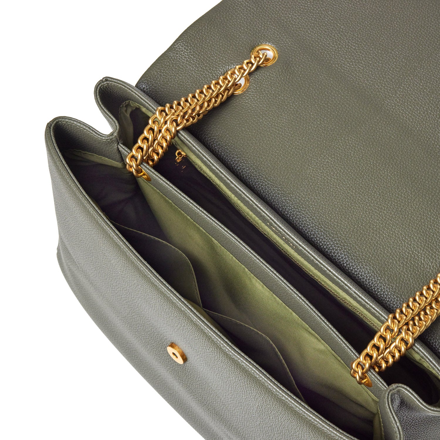 Large Pebble Flap Bag in Olive Green - Stylish & Spacious Tote for Women, Perfect for Work, Travel & Everyday Use