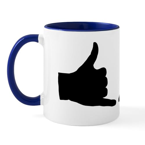 White/Navy Inside - Shaka Hand Sign Mug