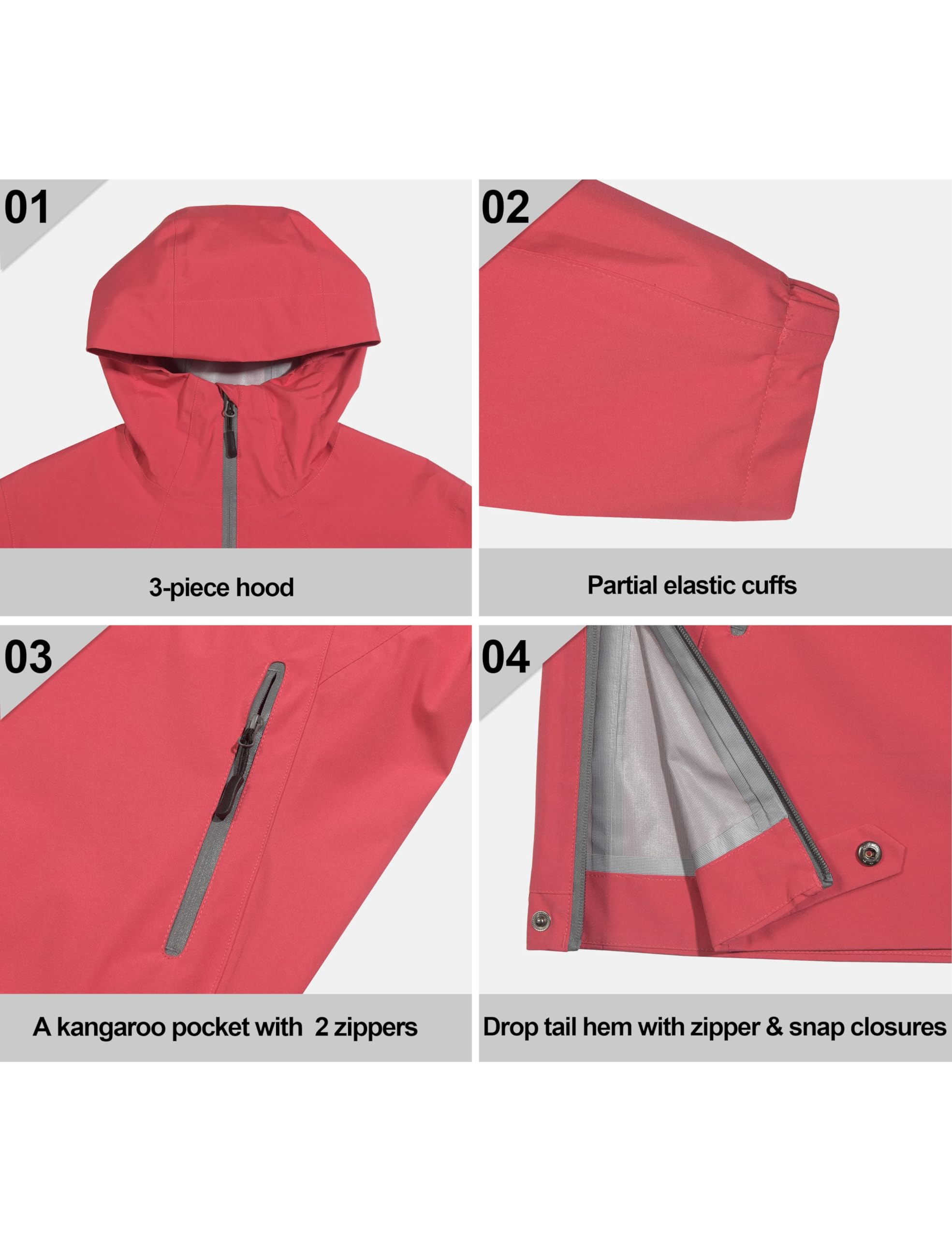 Little Donkey Andy Women's Waterproof Rain Jacket - Lightweight Windproof Anorak for Hiking, Camping & Outdoor Activities | High-Performance Water-Resistant Shell for All-Weather Protection