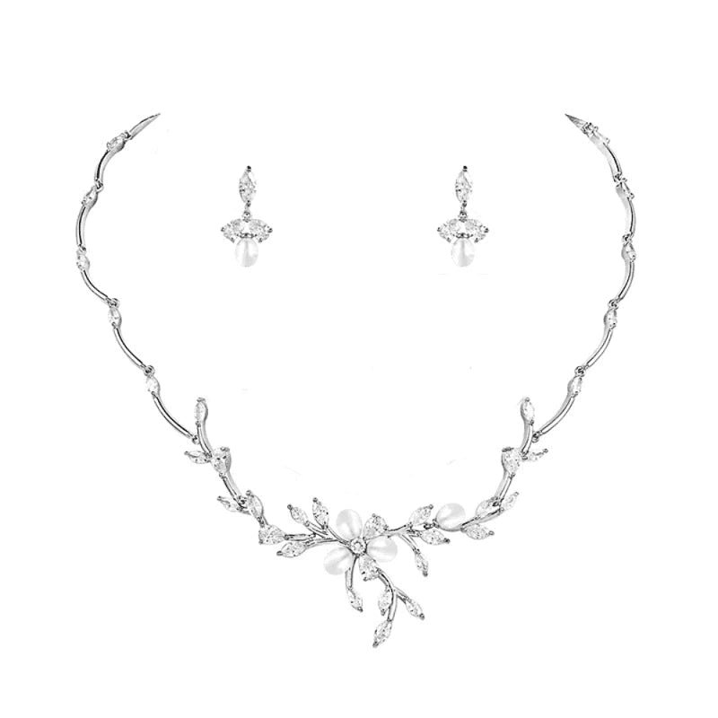 Elegant Crystal Necklace & Earring Jewelry Set for Women - A9777 | Perfect for Weddings, Parties & Special Occasions