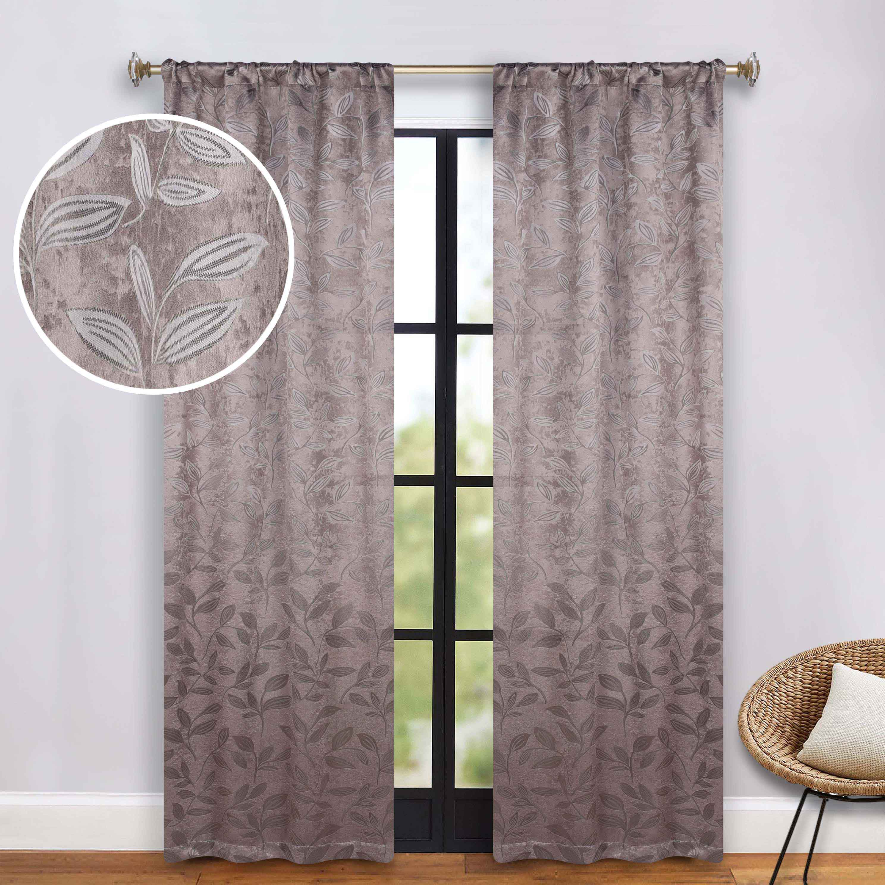 Blackout Curtains with Rod Pocket - Set of 2 Panels for Room Darkening & Privacy - Perfect for Bedrooms, Living Rooms & Home Theater