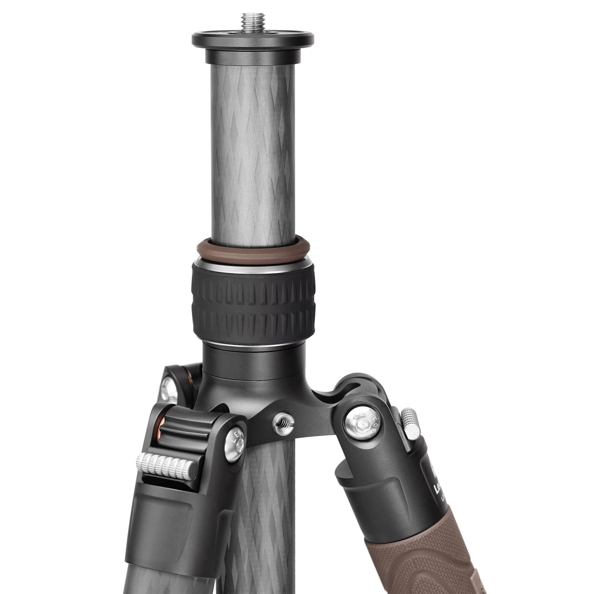 Leofoto LX-224CT+XB-32Q Carbon Fiber Travel Tripod with Ball Head - Lightweight 4-Section Portable Tripod for Photography, Hiking & Travel - Reversible Leg & Center Column Design