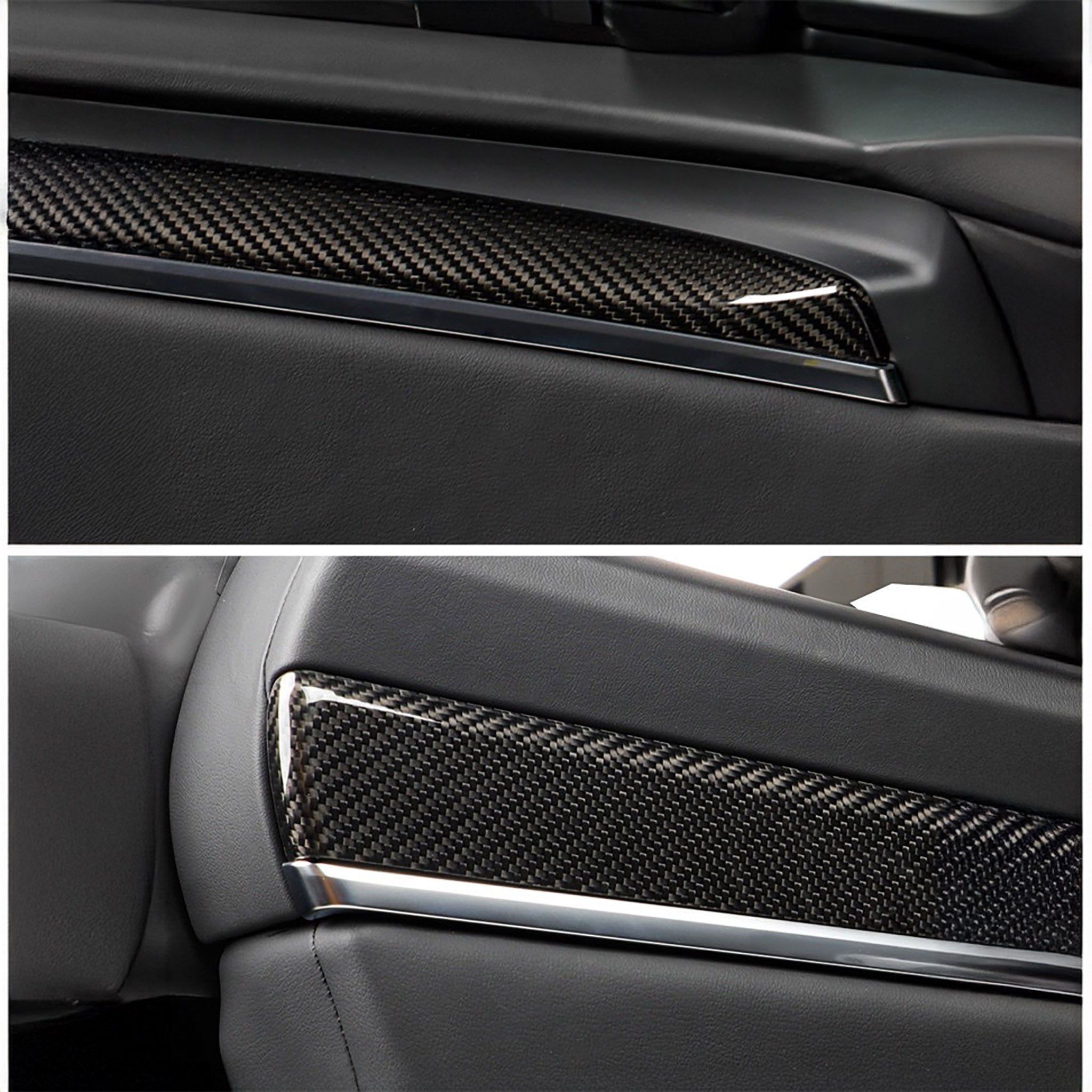 Premium Real Carbon Fiber Interior Door Trim Kit for Tesla Model S/X - OEM Fit & Plaid Compatible | Upgrade Your Tesla's Luxury Interior for Daily Driving & Car Shows