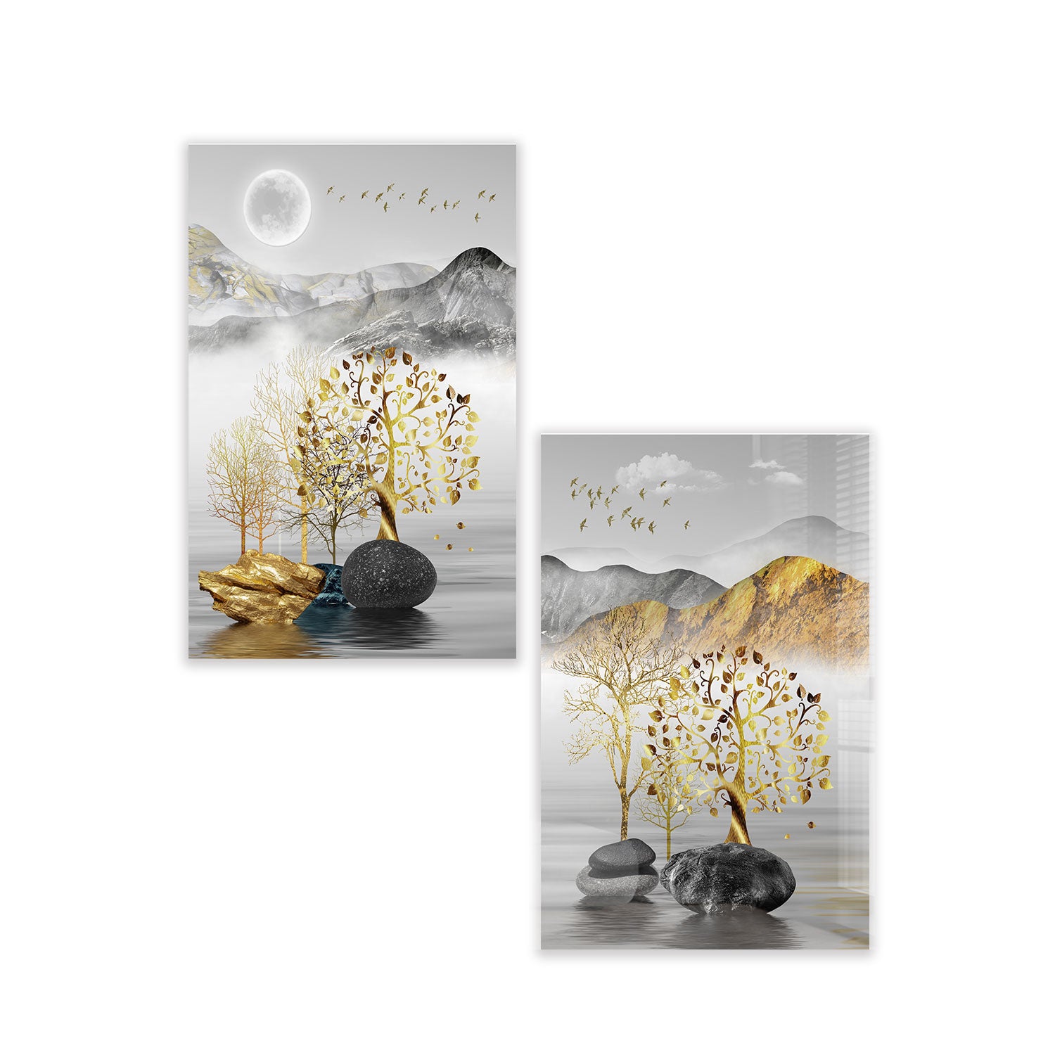 Golden Tree - Premium Artificial Bonsai Tree for Home & Office Decor - Perfect for Zen Gardens, Living Rooms, Desktops & Gift Giving