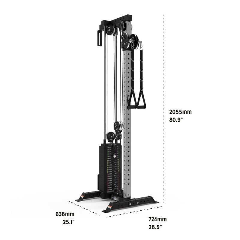 Bells of Steel Cable Tower with Weight Stack 2.0 - Home Gym Strength Training Equipment for Full Body Workouts | Perfect for Small Spaces & Functional Fitness