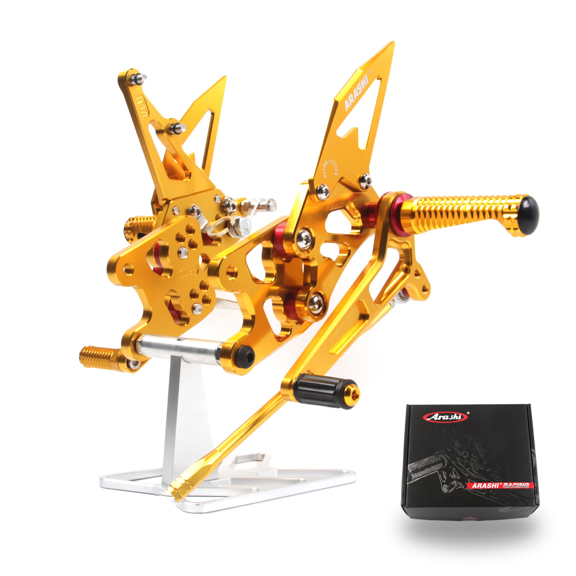 Adjustable Rear Sets Foot Pegs for Suzuki GSXR 1000 2007-2008 - Gold Motorcycle Accessories | Enhanced Control & Comfort for Racing & Street Riding