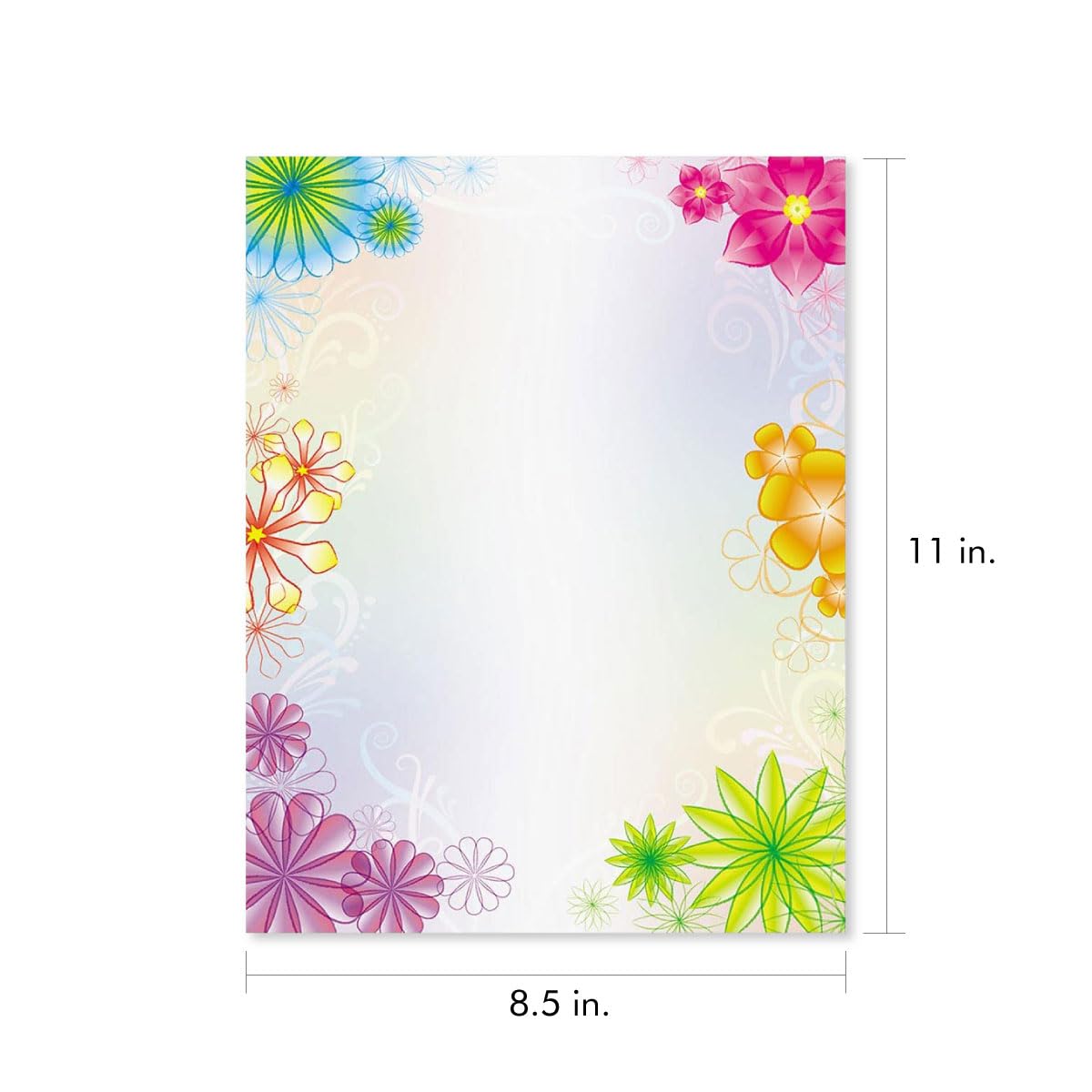 Dramatically Delightful Bellaflora Waltz Invitation Theme Paper - Elegant 8.5 x 11 Premium Stationery Set (25 Sheets) for Weddings, Parties & Formal Events - Decorative Border Paper & Letterhead for Printing & Handwriting