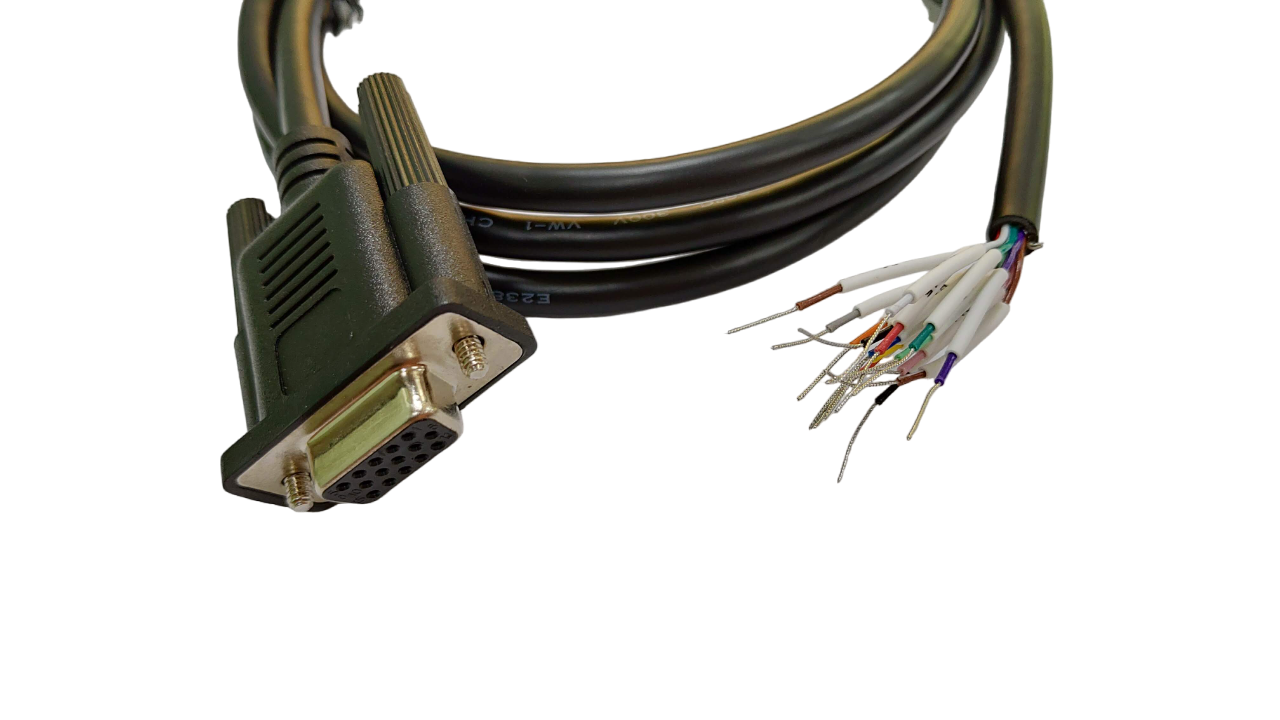 High Density 15 Pin RS232 Serial Cable Female to Female - 3/5/10/25 Feet Length Options - Durable DB15 Connector for Industrial Equipment, POS Systems & Data Transfer