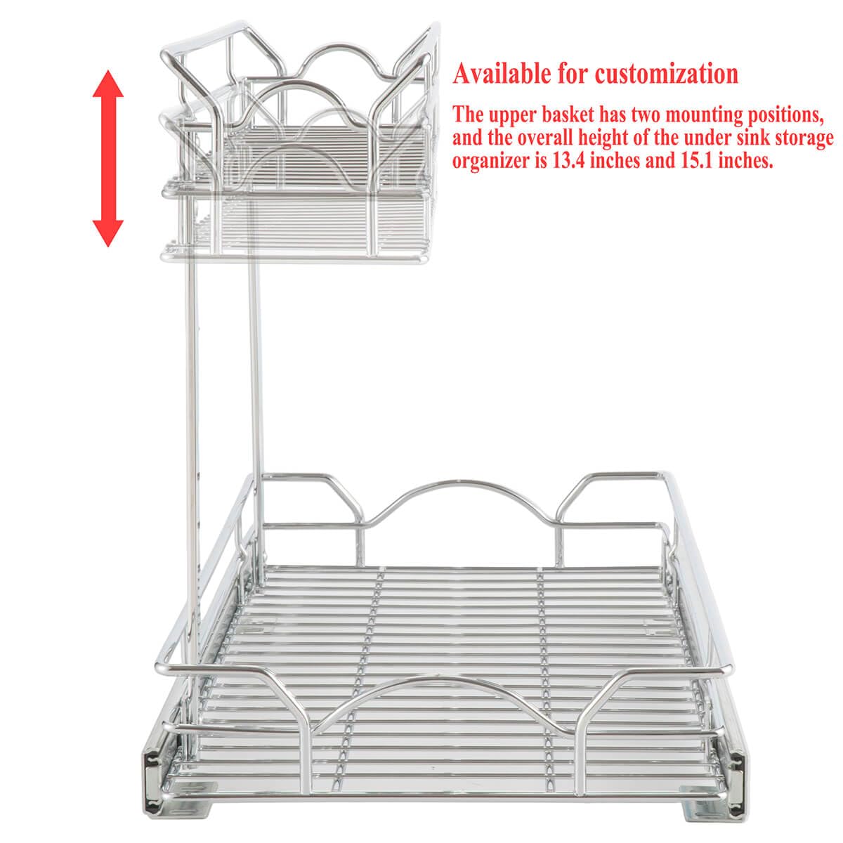 OCG 2-Tier Under Sink Pull Out Shelf Organizer - 14.75