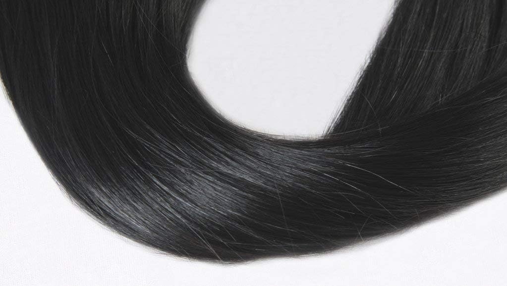 STYLE SOUL Clip-In Hair Extensions: 24-Inch Black Straight Synthetic Hair Weft with 5 Clips (130g) - Instant Length & Volume for Everyday Style, Parties & Special Occasions