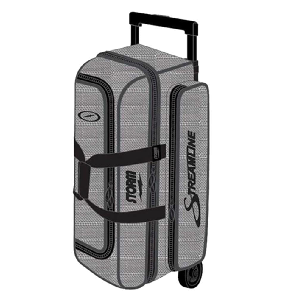 Storm Streamline 3 Ball Roller Bowling Bag - Silver/Black - Durable Lightweight Bowling Bag for League & Tournament Play - Perfect for Travel & Storage