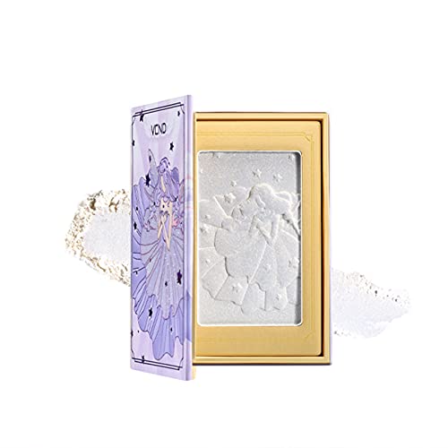 VCND Tarot Cards Highlighter - Metallic Shimmer Makeup Powder, Long-Lasting Luminizer Kit with Mirror (Through the Stars) - Perfect for Festival, Party & Everyday Glow