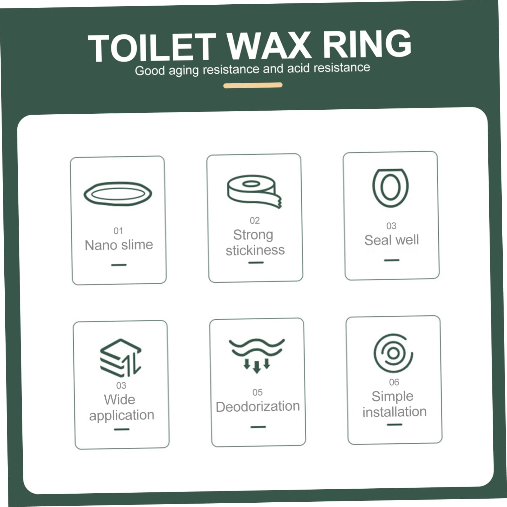 Gadpiparty 3-Pack Waxless Toilet Seal Rings - Leakproof Toilet Gasket with Sturdy Construction, Easy Installation for Bathroom & Plumbing Repairs | Perfect for Home Renovation & DIY Projects