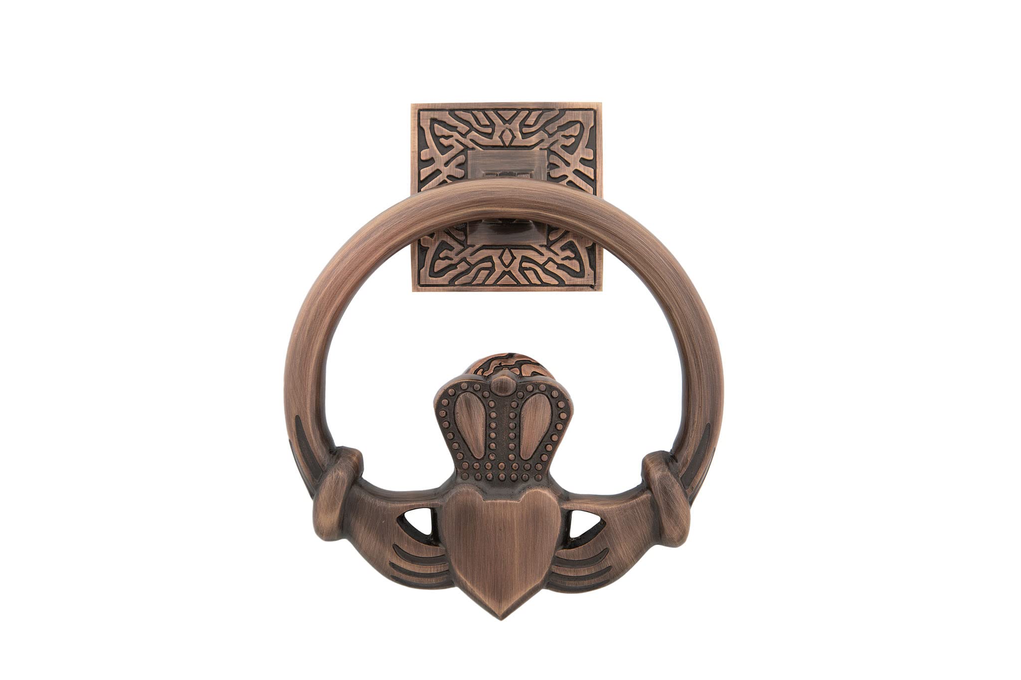 Antique Irish Claddagh Circular Door Knocker - 5.5