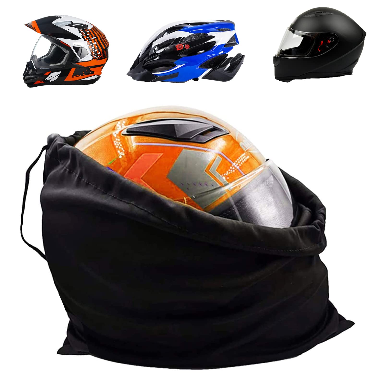 KOOUMOS Lightweight Motorcycle Helmet Backpack - Waterproof Nylon Storage Bag for Bike, Cycling, Gym & Travel - Compact Drawstring Design for Easy Carrying - Perfect for Commuting, Sports Training & Outdoor Adventures