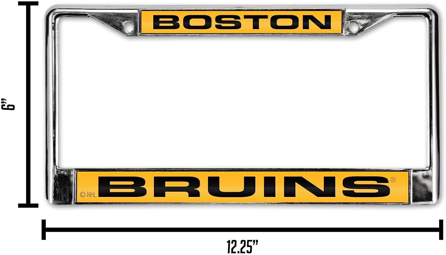 Boston Bruins NHL Chrome Metal Laser Cut License Plate Frame - Officially Licensed - Perfect for Cars, Trucks & Tailgating - Show Your Team Spirit