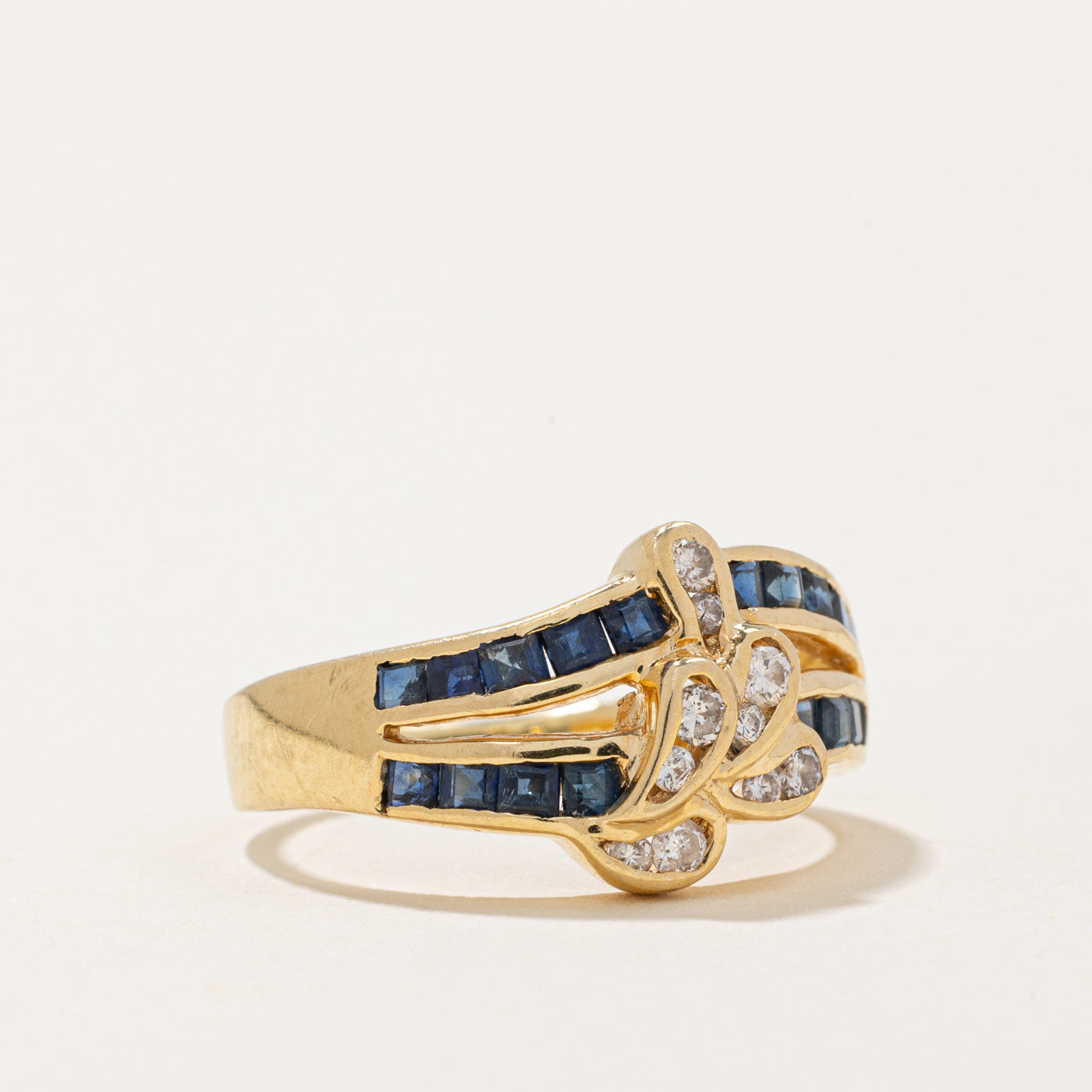 Exquisite 0.26ctw Sapphire & Diamond Ring with 0.15ctw Diamonds | Size 6.75 | Elegant Engagement, Wedding, or Anniversary Jewelry Gift for Women