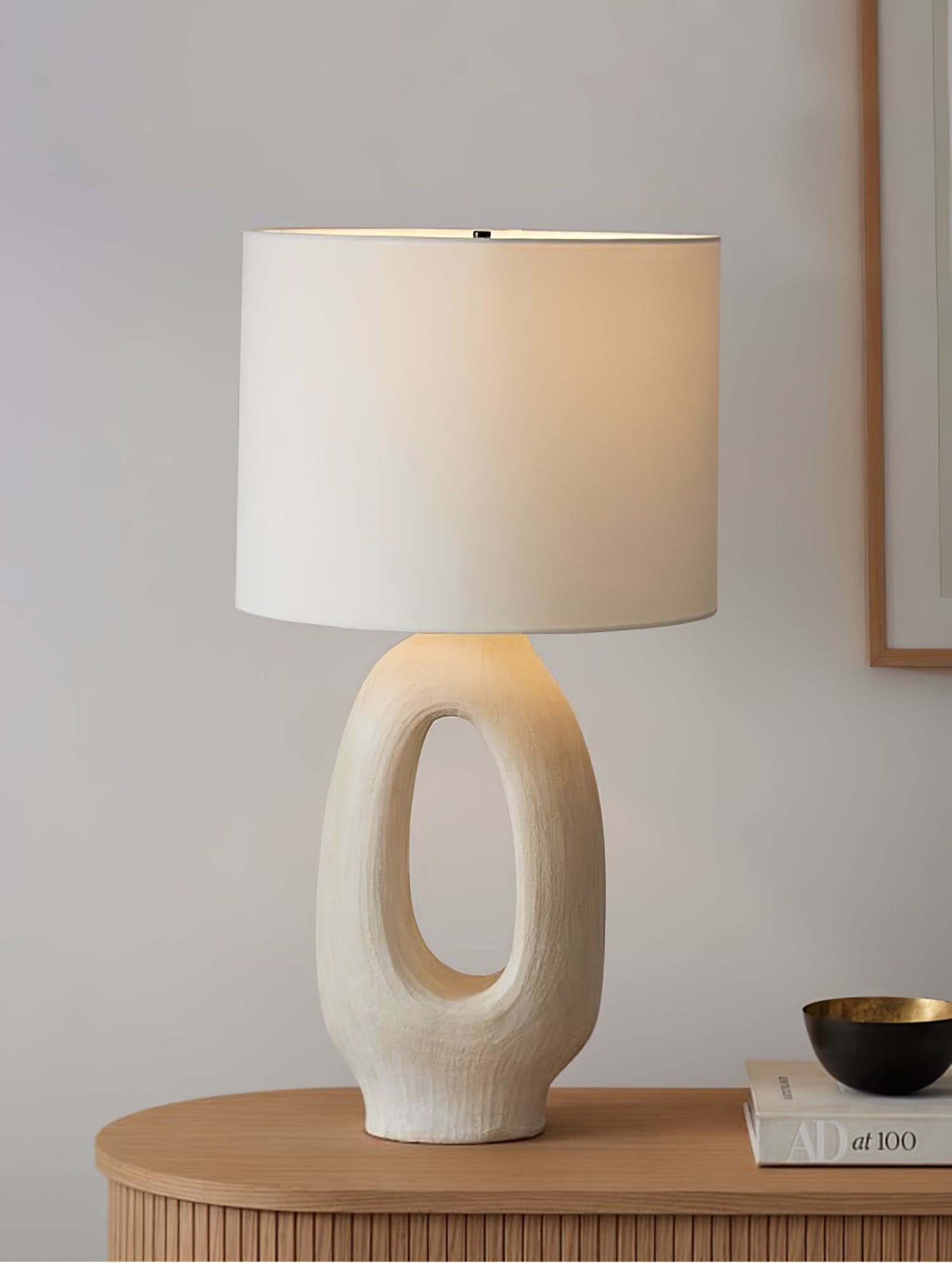 Amara Modern Sculptural Table Lamp - Elegant Home & Office Lighting for Living Room, Bedroom, or Study Desk