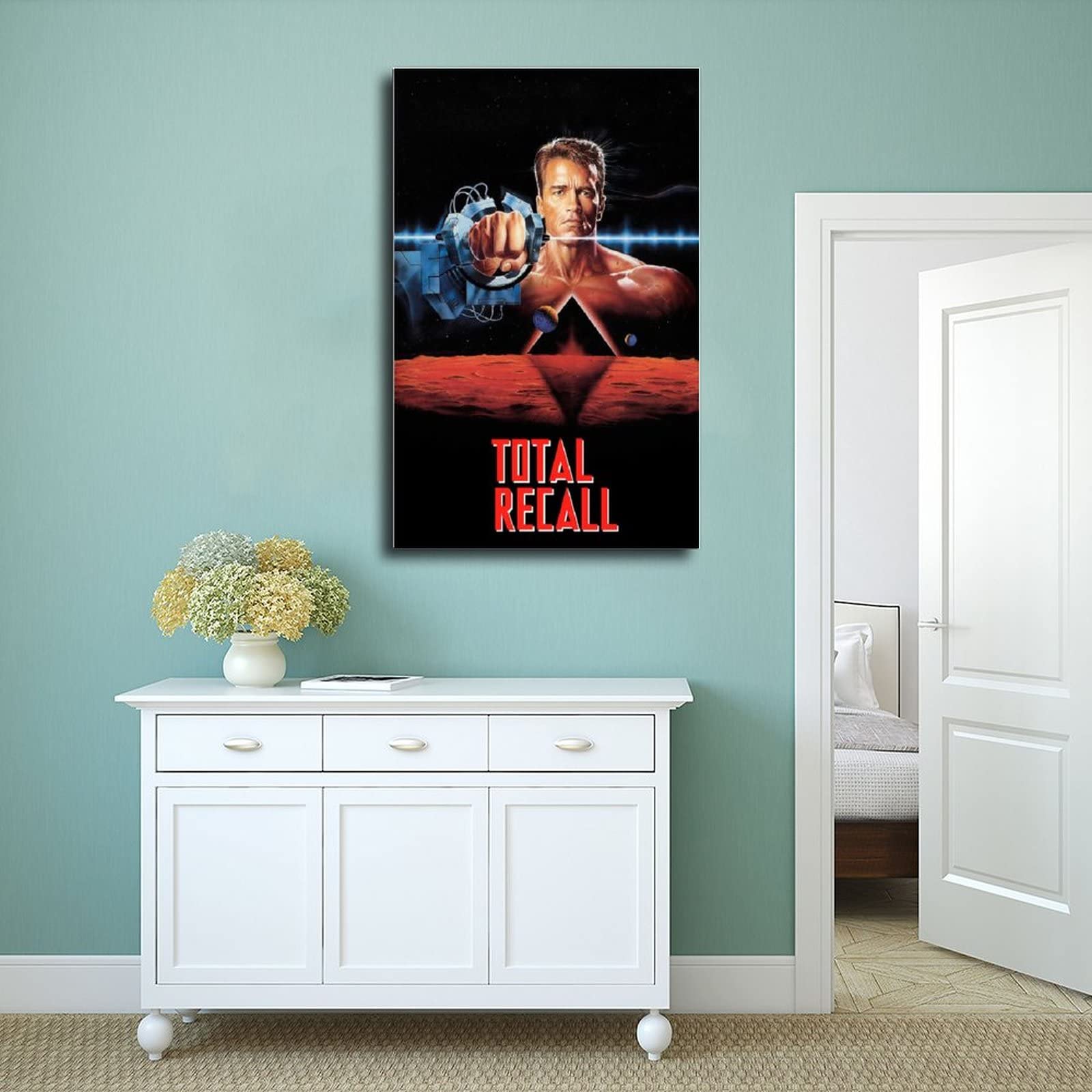 SHISHEN Total Recall Movie Poster Canvas Wall Art - 12x18inch(30x45cm) Unframed Print for Living Room, Bedroom & Home Theater Decor - Perfect for Sci-Fi Fans & Movie Lovers