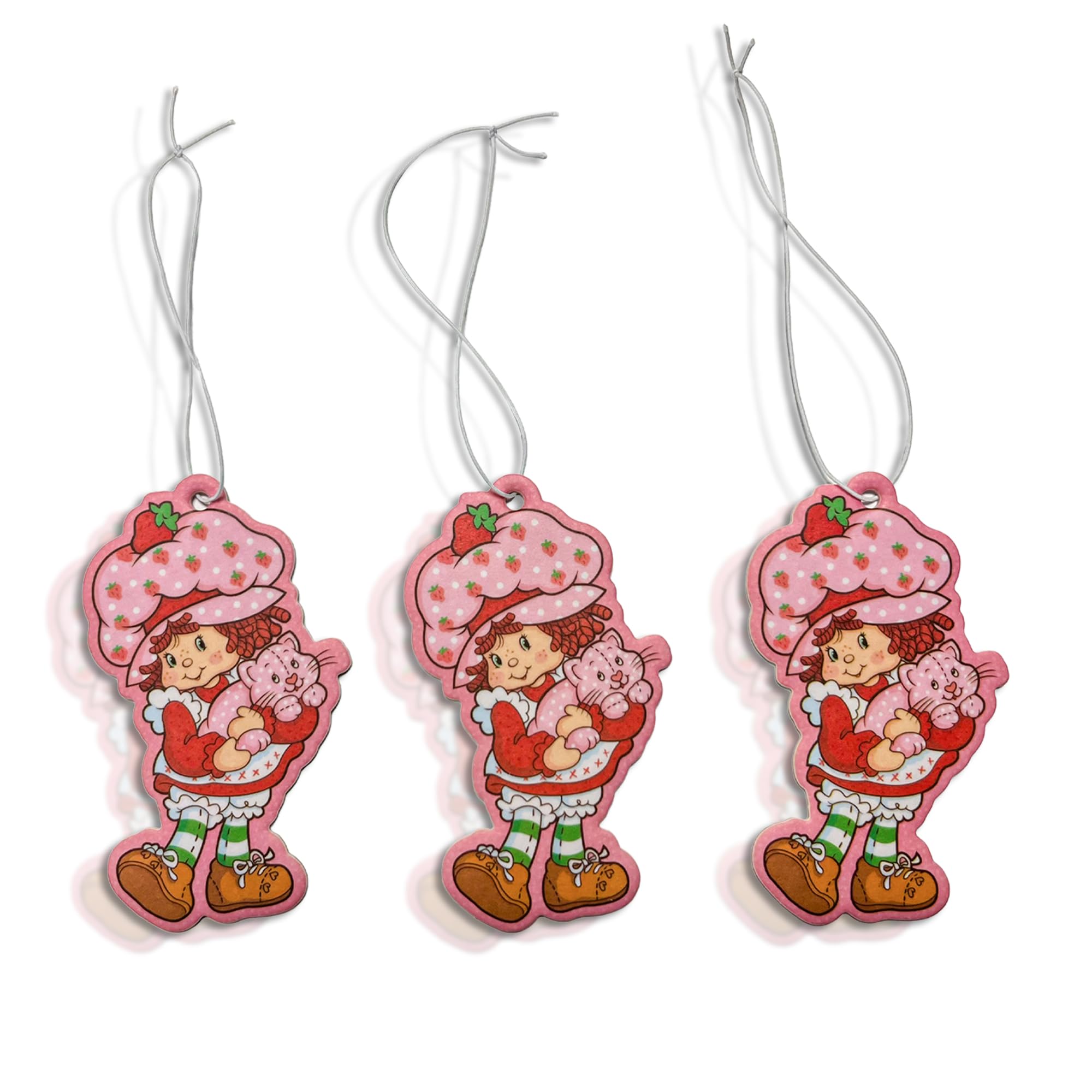 Strawberry Shortcake Car Air Freshener Set of 3 - Officially Licensed Strawberry Scented Air Fresheners for Home, Office & Vehicle - Sweet Collectible Gift for Fans