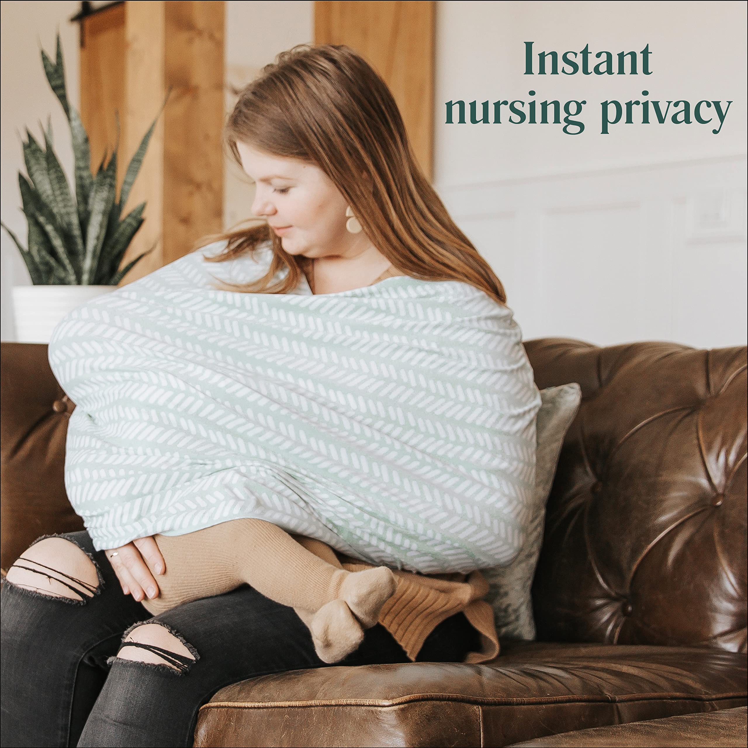 Simka Rose Breathable Nursing Cover & Adjustable Car Seat Canopy for Babies - Stretchy Breastfeeding Cover for Infant Boys & Girls - Summer Baby Carrier Cover - Perfect Baby Shower Gift & Registry Essential for Outdoor Walks, Shopping Trips & Travel