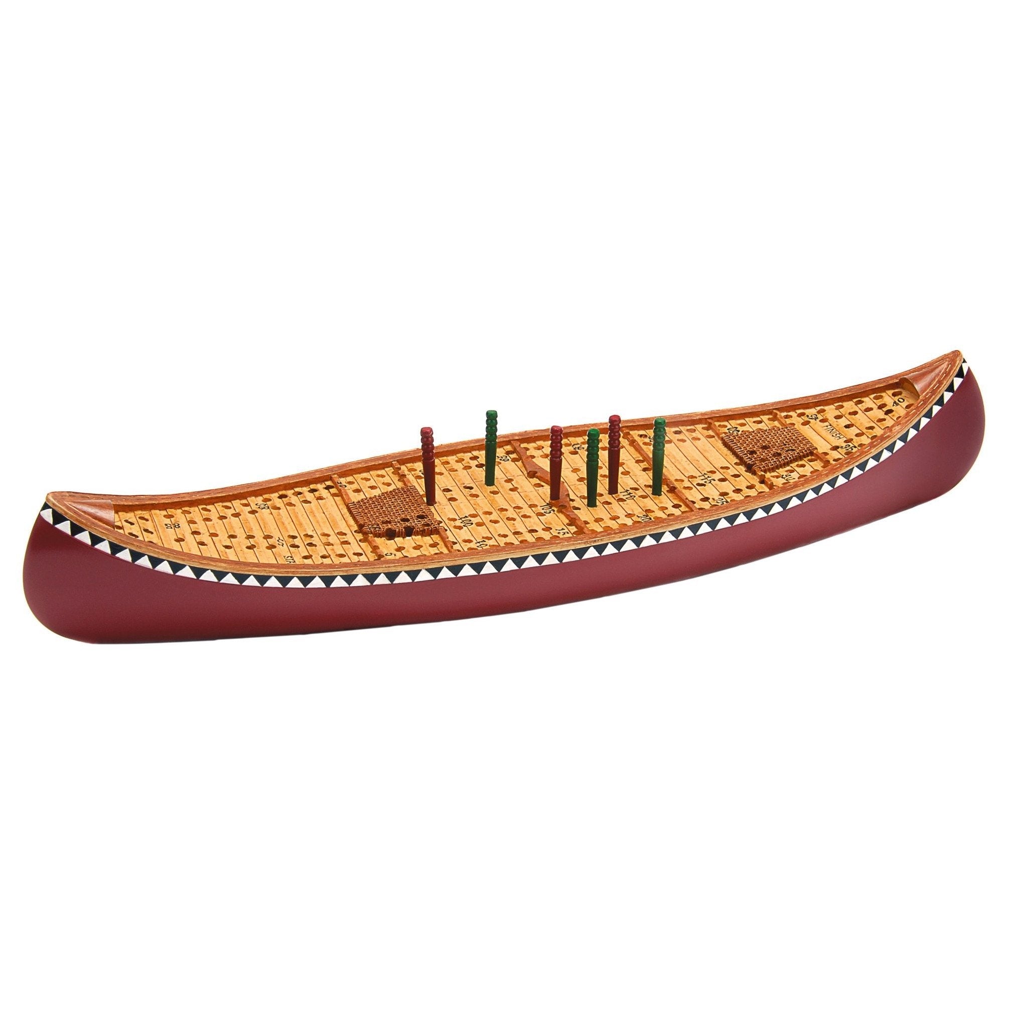 Handcrafted Wooden Canoe Cribbage Board Game Set - Portable Travel & Camping Card Game for Adults - Perfect for Outdoor Adventures, Family Game Nights & Cabin Decor