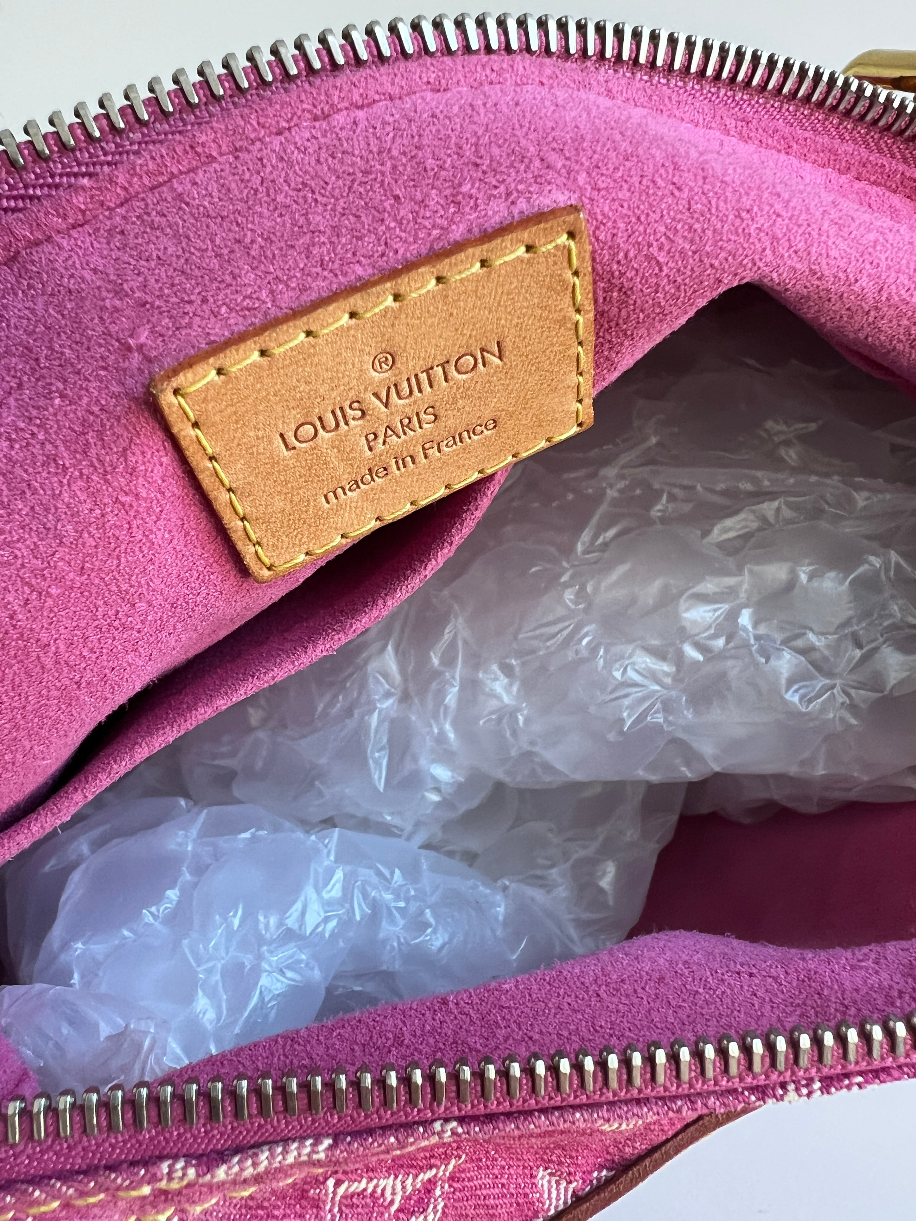 Louis Vuitton Pink Denim Shoulder Bag for Women - Fashionable Crossbody Purse for Casual Outings, Travel & Everyday Use