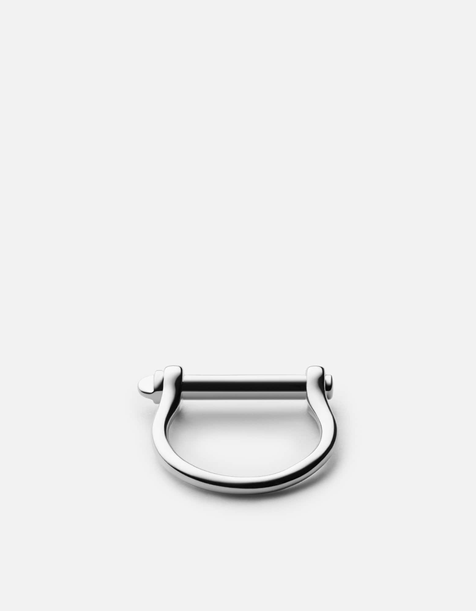 Sterling Silver Thin Screw Cuff Ring - Minimalist Jewelry for Women & Men - Perfect for Everyday Wear, Gifts & Special Occasions