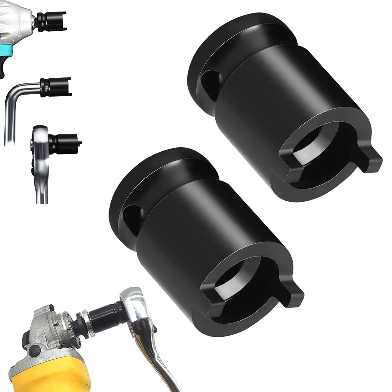 **Angle Grinder Socket Wrench Set - 2PCS Manual Electric Wrench Sleeve for 1/2