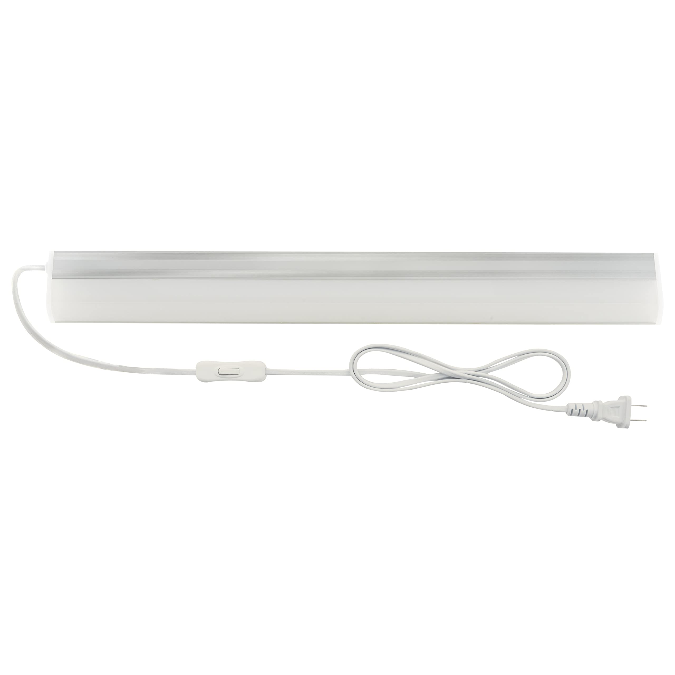 Satco 63/701 LED Under Cabinet Plug-in Light Bar - 24 Inch, 3000K Warm White, Energy Efficient Kitchen Lighting for Countertops, Pantry & Workspaces