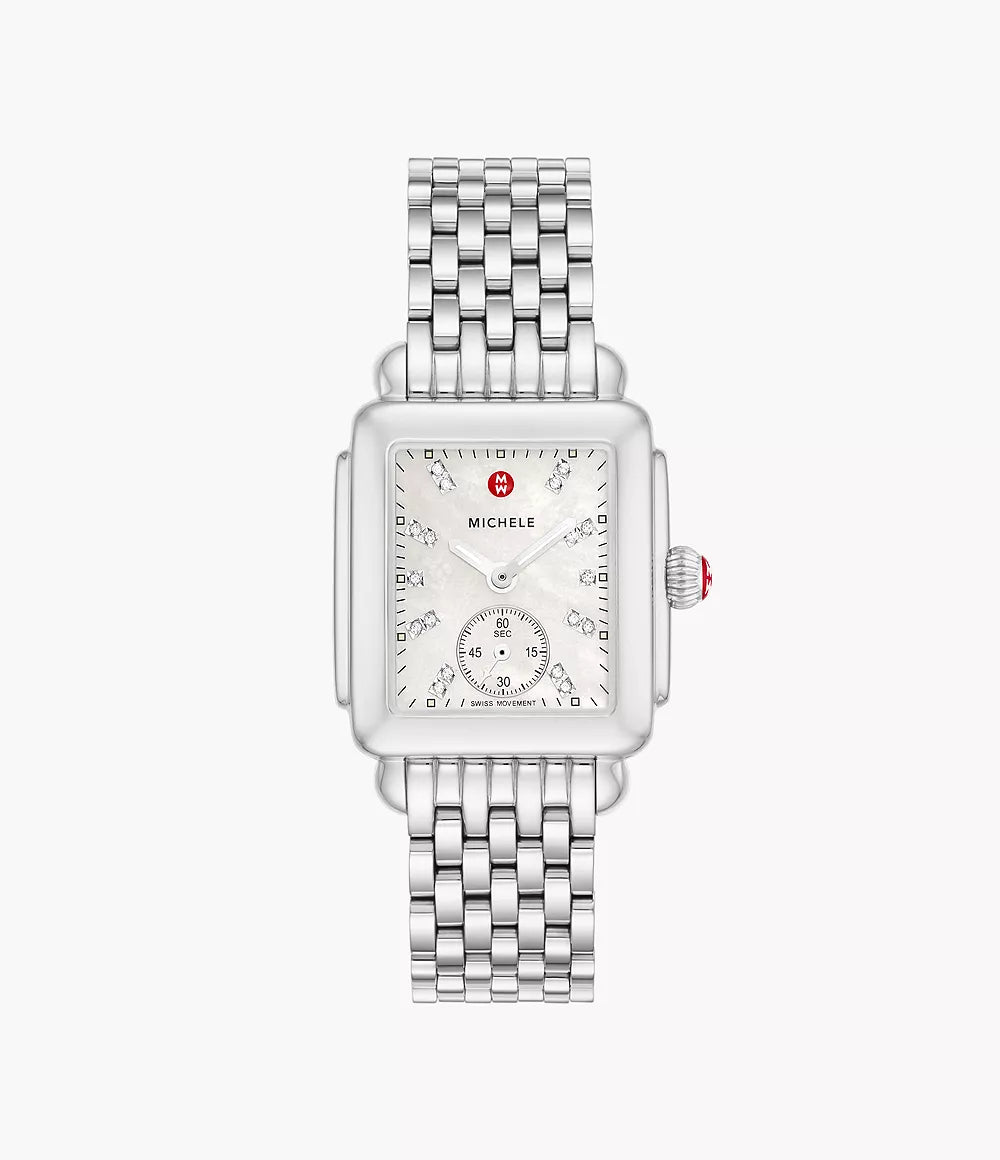 Stylish Deco Mid Stainless Steel Diamond Dial Watch for Women - Perfect for Business, Party & Everyday Wear