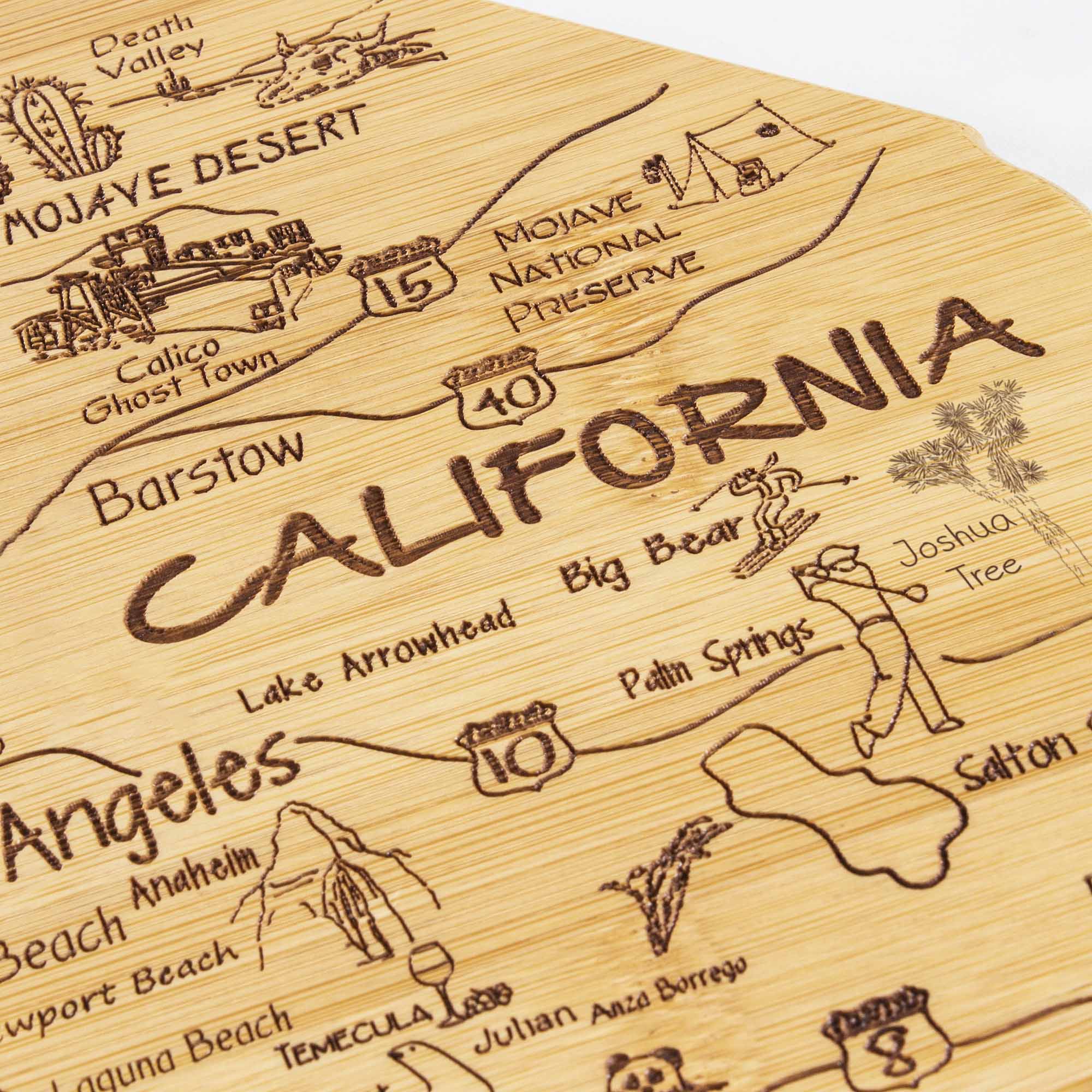 Premium California-Inspired Wooden Cutting Board 14.25