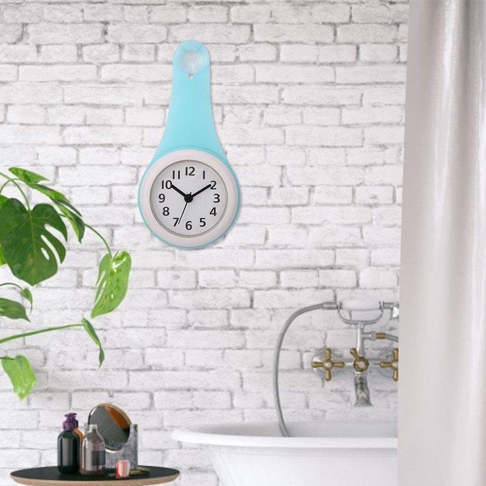 Waterproof Shower Clock with Suction Cup - Digital Bathroom, Kitchen, Bedroom Wall Clock (Blue) | Perfect for Home Decor, Swimming Pool & Spa Use