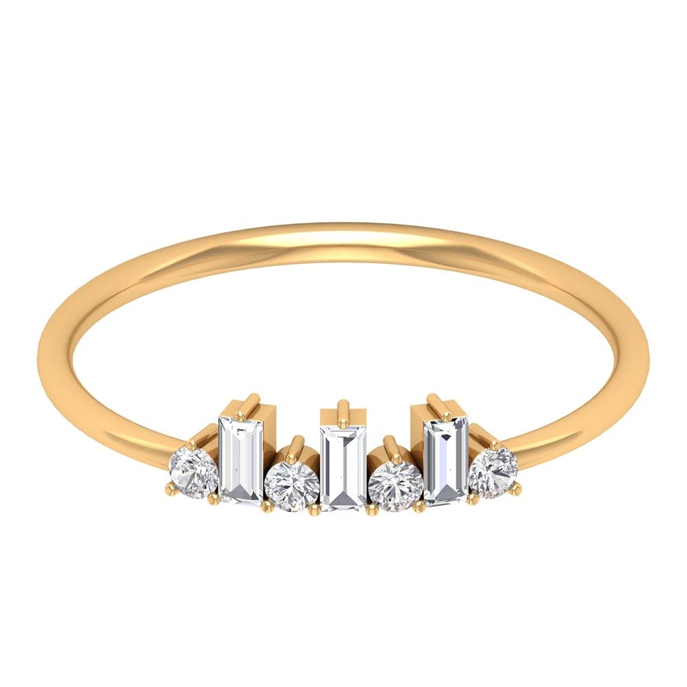 1/4 CT Certified Diamond Promise Ring - 14K Solid Gold Minimalist Cluster Ring for Women, April Birthstone Jewelry | Perfect for Anniversaries, Engagements & Special Occasions