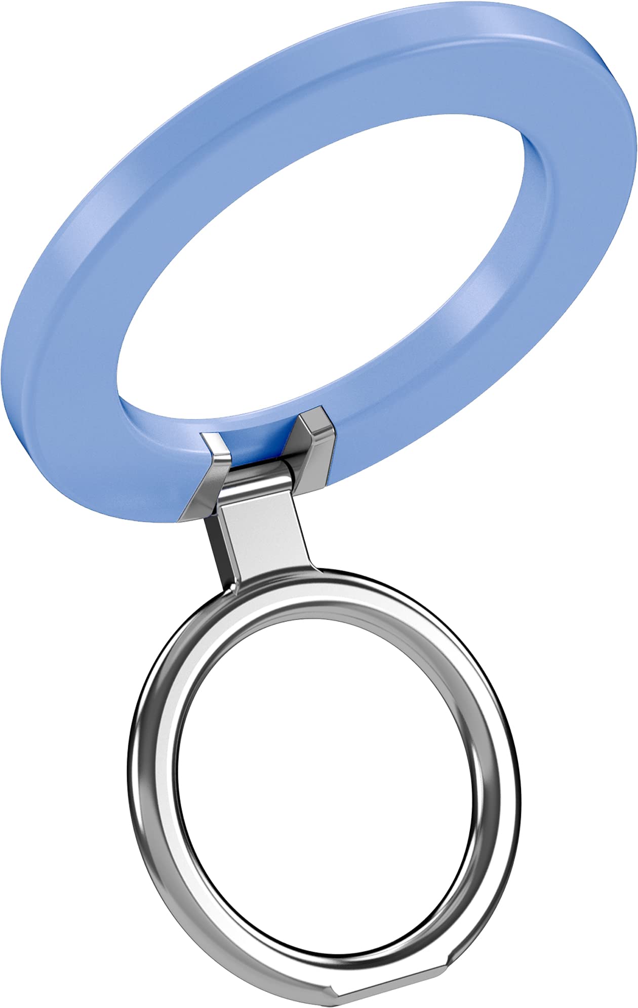 Magnetic Phone Ring Holder for iPhone 13/12 Pro Max - Adjustable Finger Grip Stand, Removable & Wireless Charging Compatible with MagSafe Cases (Blue) - Perfect for Hands-Free Viewing, Secure Grip & Easy Car Mounting