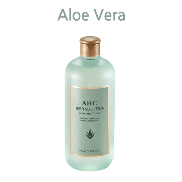 AHC Herb Solution Toner 500ml - Hydrating Facial Toner for Dry & Sensitive Skin | Korean Skincare for Daily Hydration & Soothing