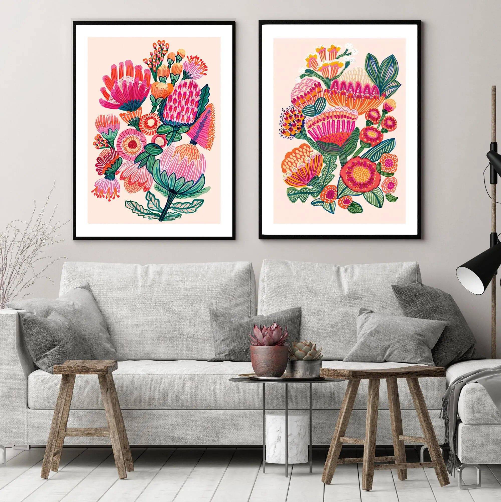 Australian Flowers Floral Wall Art Prints - Botanical Home Decor for Living Room, Bedroom & Office | Perfect for Farmhouse, Boho & Modern Interior Design