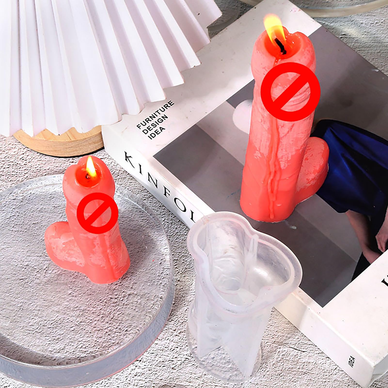 3 Silicone Penis Candle Molds for DIY Candle Making - Adult Themed Party Supplies & Bachelorette Decorations - Perfect for Naughty Birthday Parties, Adult Gag Gifts & Unique Home Decor