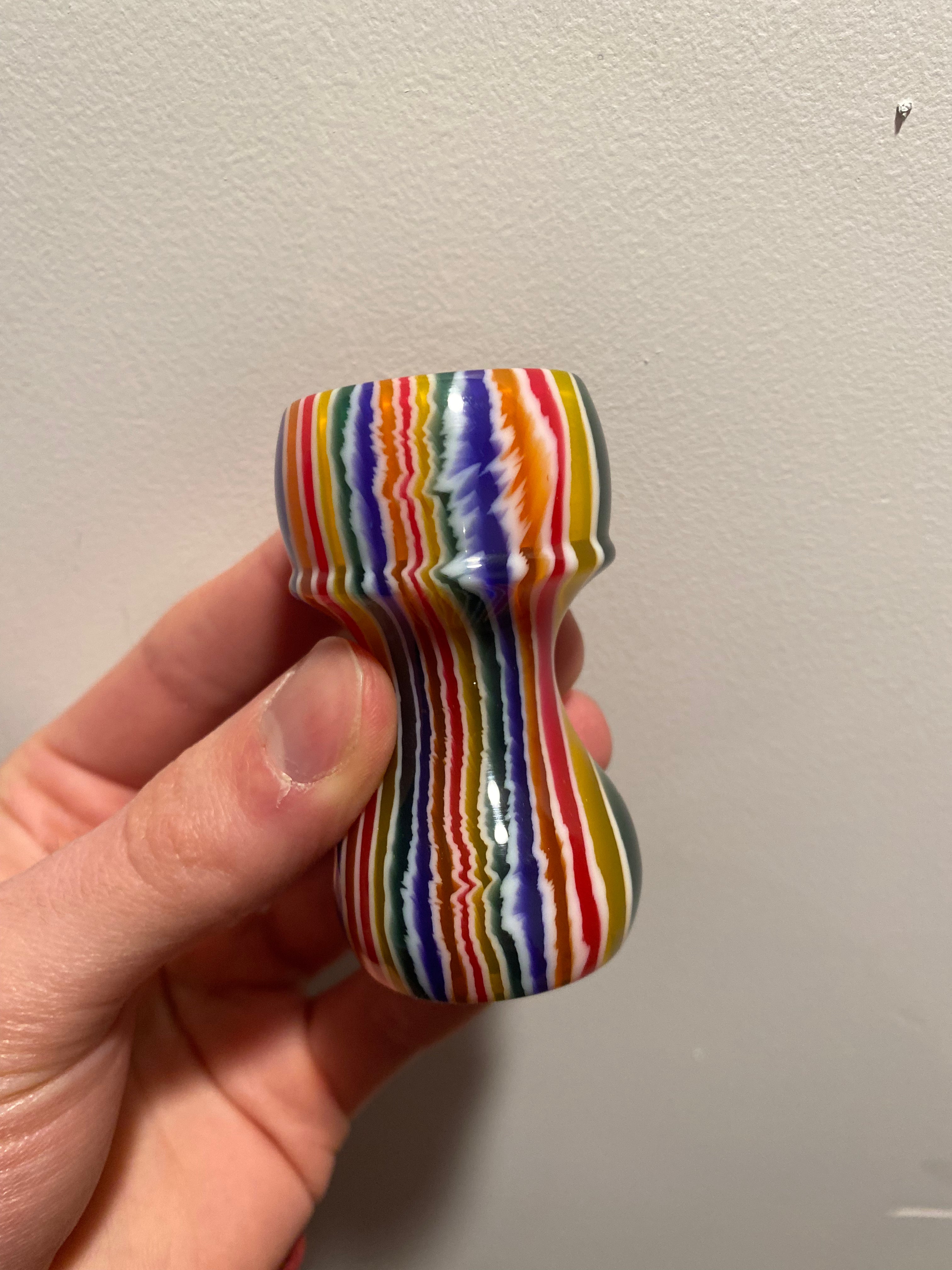 Handcrafted Candy Stripe Shaving Brush Handle for 24mm & 26mm Knots - Premium Factory Second - Perfect for Wet Shaving & Grooming Gifts