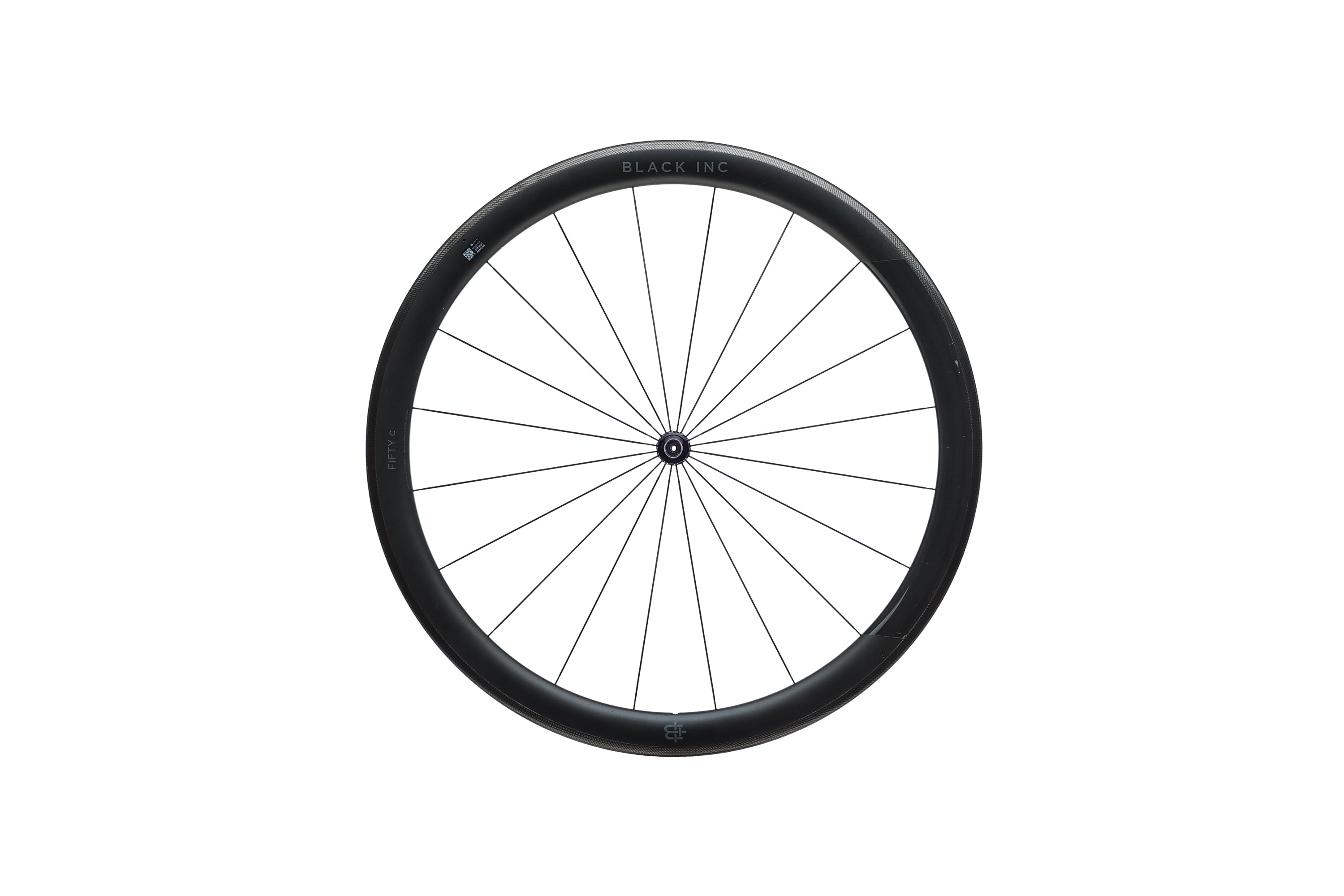 Black Inc Fifty C Carbon Tubeless 700c Front Wheel - Lightweight Aero Road Bike Wheel for Racing & Training - Perfect for Road Cycling, Triathlons & Competitive Riding
