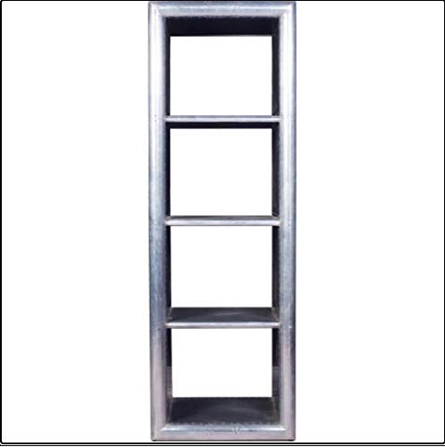 Nautical Aviator Bookshelf - Aluminum Open Shelving for Home Decor | Narrow Single Shelf for Living Room & Office