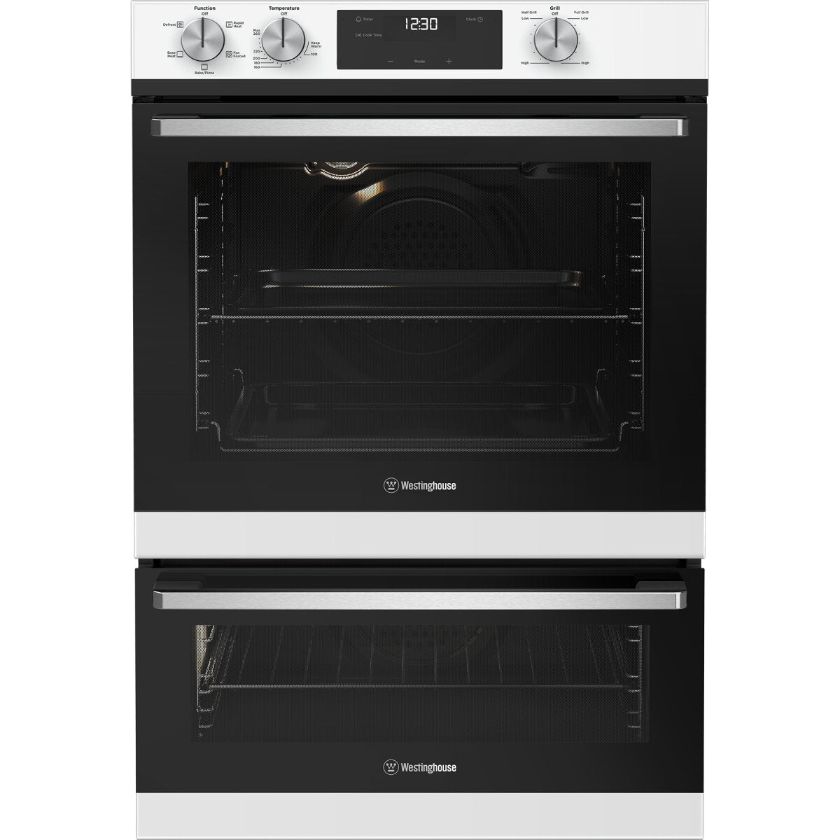 Westinghouse 60cm Multi Function Oven with Separate Grill - White WVE6565WD | Built-in Electric Oven for Baking, Roasting & Grilling | Perfect for Home Kitchen, Small Restaurants & Bakeries