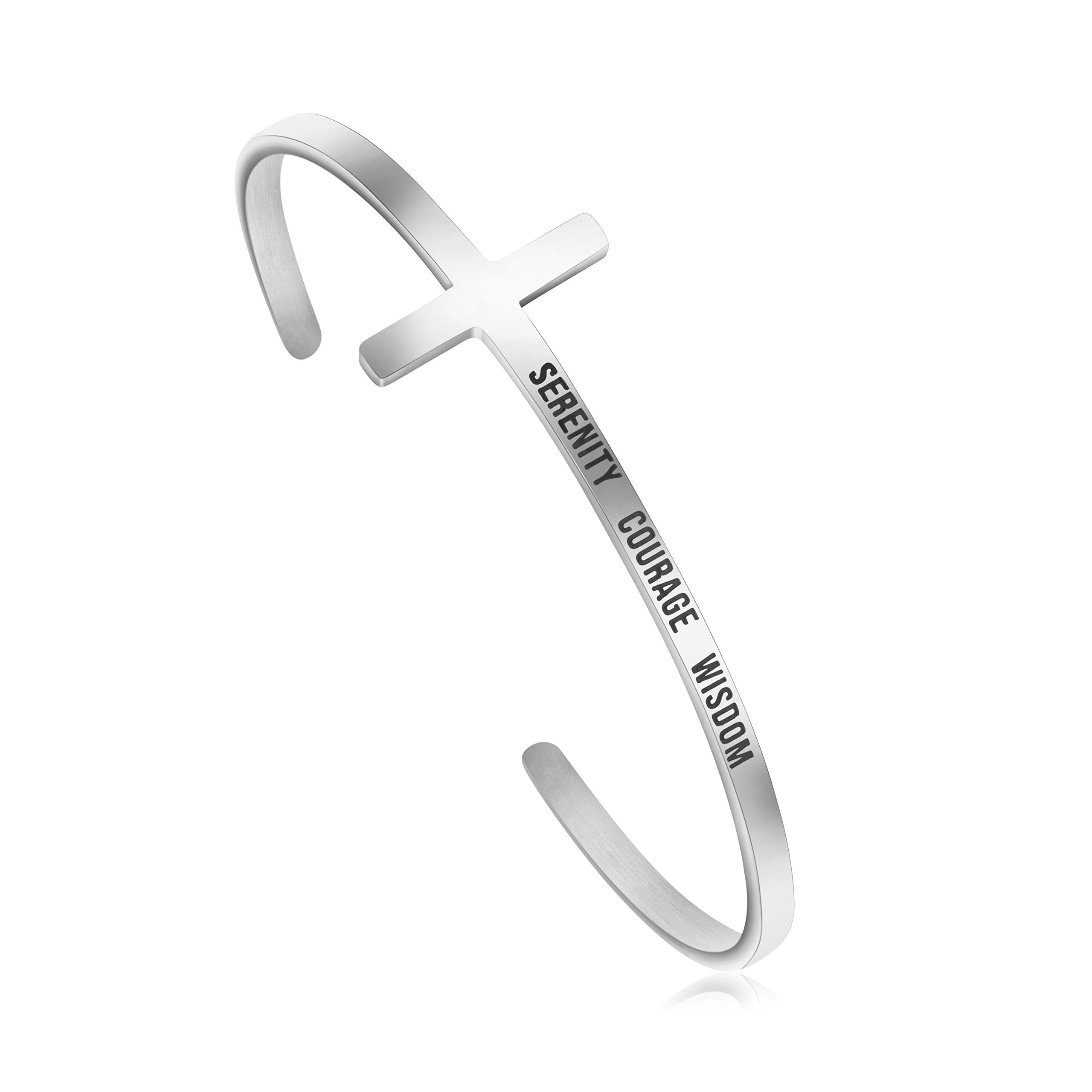 Rose Gold Christian Cross Bracelet for Women - Baptism, Confirmation & Gift