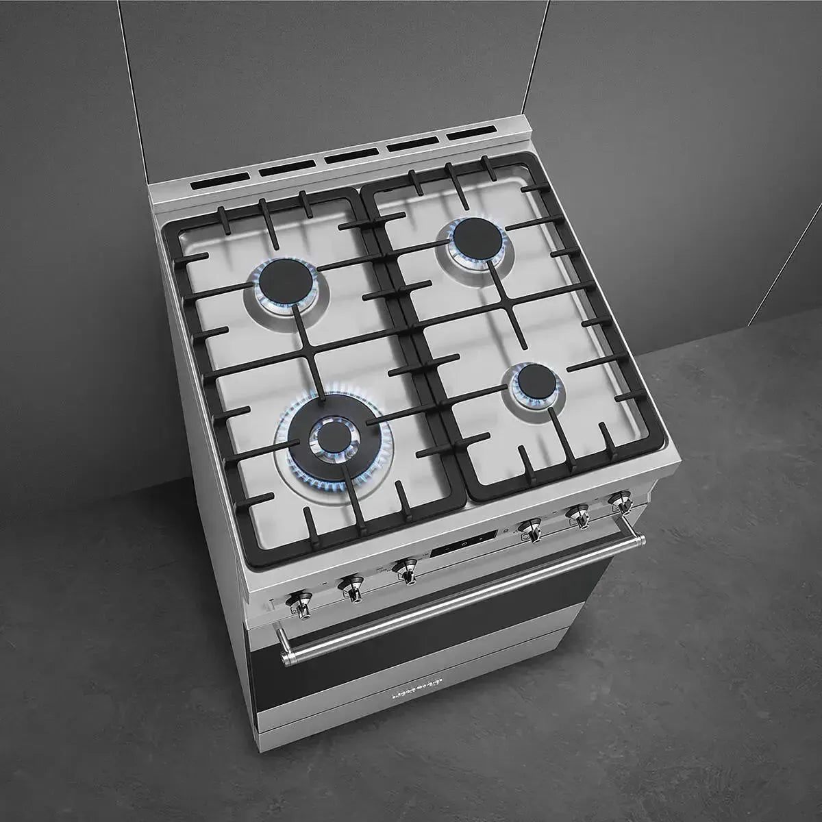Smeg 60cm Classic Freestanding Gas Cooker - Stainless Steel Design | Professional Kitchen Appliance for Home Cooking & Baking | Perfect for Modern Kitchens & Restaurant Use