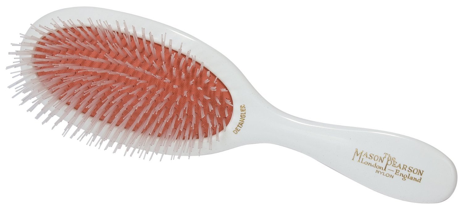 Mason Pearson N3 Handy Size Nylon Hairbrush for Smooth & Shiny Hair - Pink | Perfect for Travel, Home & Salon Use