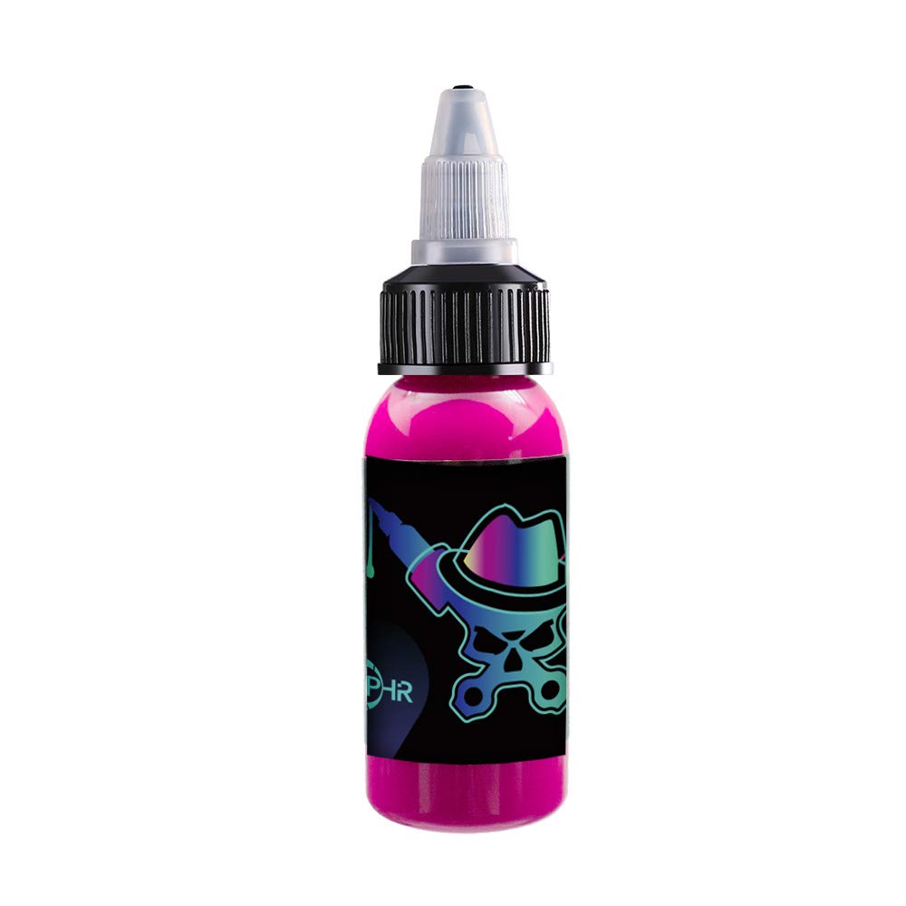 OPHIR Acrylic Airbrush Paint for Model Hobby, Shoes & Leather - Opaque Acrylic Pigment Ink - Easy Clean with Water/Alcohol - Fluorescent Rose - Perfect for DIY Crafts, Custom Sneakers & Leather Art Projects