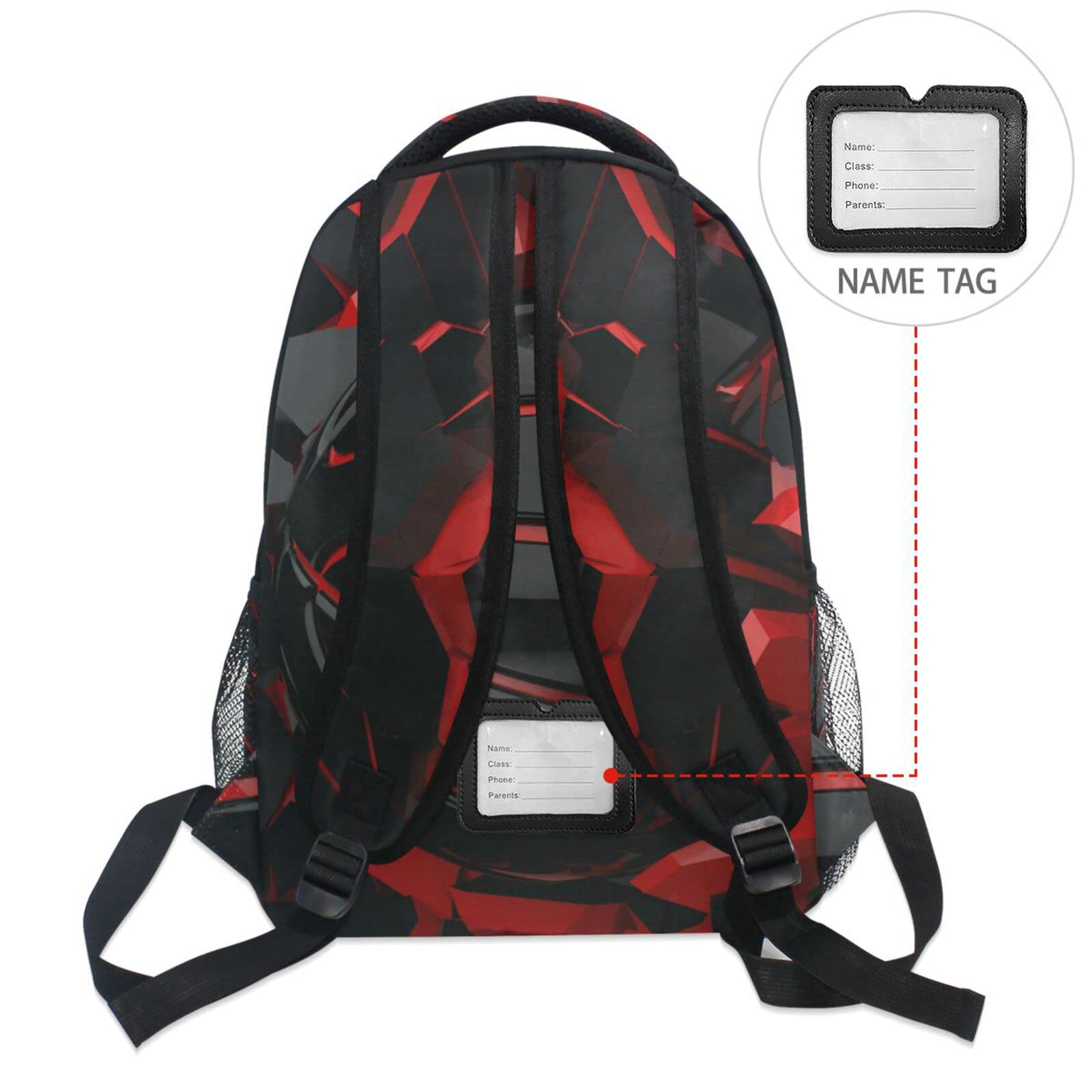 Red and Black Basketball Backpack for Boys & Girls - Durable School Bookbag for Kids, Elementary Students, Travel & Daypack - Perfect for School, Sports, and Outdoor Adventures