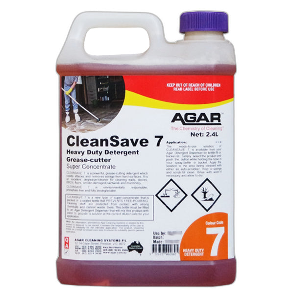 Agar CleanSave 7 Grease Cutting Detergent with Refreshing Citrus Fragrance - Powerful Kitchen Degreaser for Stovetops, Ovens & Cookware