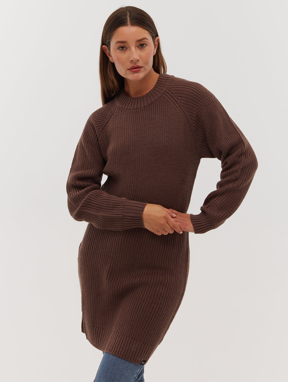 Karlie Rib Knit Sweater Dress for Women - Cozy Long Sleeve Bodycon Mini Dress - Perfect for Fall Winter, Date Night & Office Wear